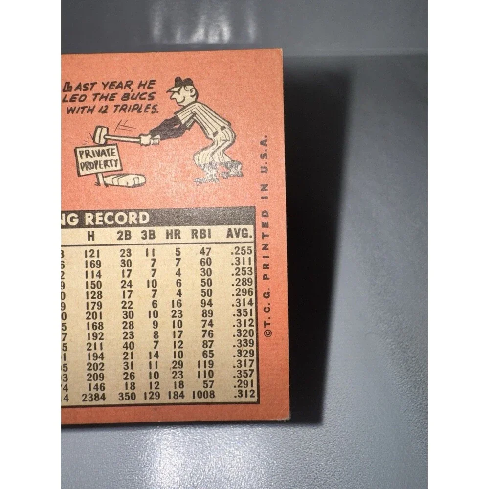 69 Topps Vintage Roberto Clemente #50 Bob on Card Very Clean Mild Corner Fray